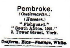 Pembroke Yeomanry Capbadge
